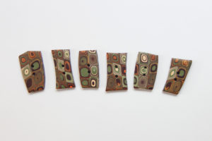 Polymer clay buttons in earthy tones