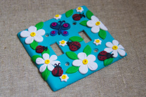 Light switch cover with ladybugs - custom order