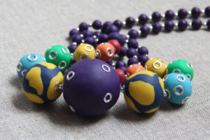 Colorful necklace made for a Newton artist