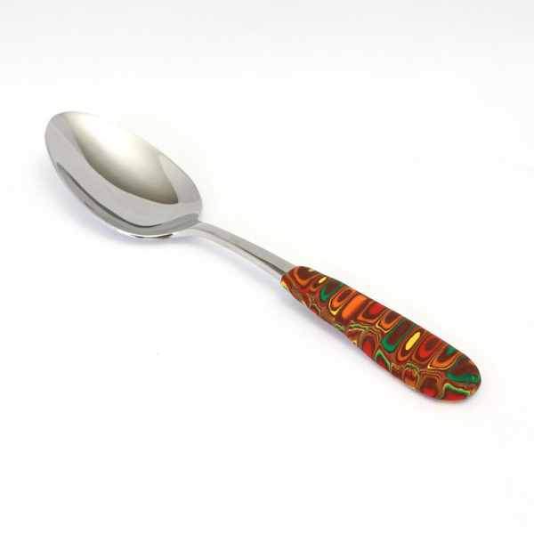 Brown serving spoon