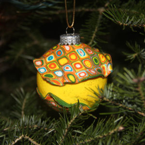 Yellow tree ornament
