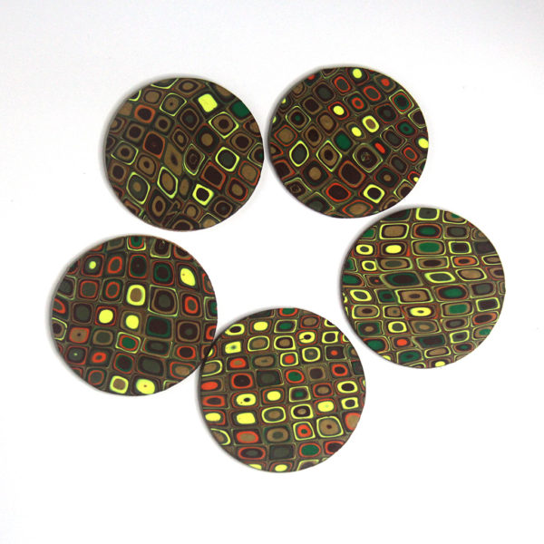 Set of Coasters in Earthy Colors