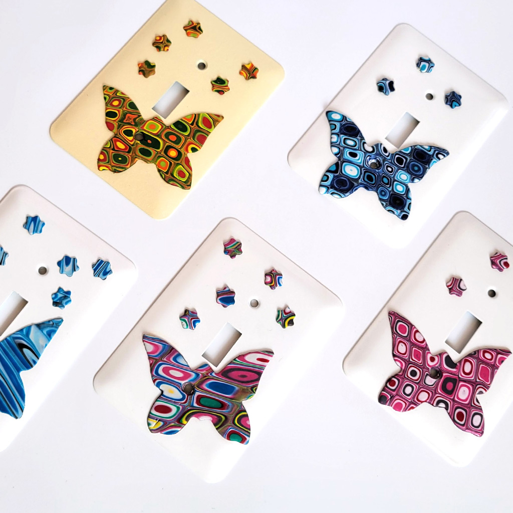 Light Switch Covers with Butterfly Design - Clay with Style